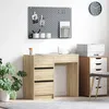 Image de Bureau droit vidaXL chêne Sonoma 90x50 cm   3 tiroirs finition mate