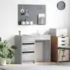 Image de Bureau Gris Sonoma 90 X 37,5 X 75 Cm Bois D'ingénierie Vidaxl