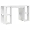Image de Vidaxl bureau avec étagère blanc 130 x 50.5 x 75 cm bois d'ingénierie