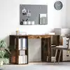 Image de Bureau Chêne Fumé 130 X 50.5 X 75 Cm Bois D'ingénierie Vidaxl