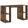 Image de Bureau décriture en chêne fumé - vidaXL - 130x50.5x75 cm - Chêne fumé - Grand espace de stockage - Design moderne