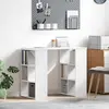 Image de Bureau Avec Étagère Blanc 90 X 50 X 75 Cm Bois D'ingénierie Vidaxl