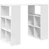 Image de Vidaxl bureau avec étagère blanc 90 x 50 x 75 cm bois d'ingénierie