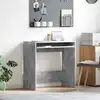 Image de Bureau Gris Béton 77,5 X 43 X 79 Cm Bois D'ingénierie Vidaxl