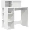 Image de Vidaxl bureau avec étagère blanc 90 x 48 x 101,5 cm bois d'ingénierie