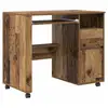Image de Vidaxl bureau avec roues bois ancien 91 x 50 x 77 cm bois d'ingénierie