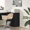 Image de Buffet Avec Tiroir Chêne Noir 38 X 34 X 75 Cm Vidaxl