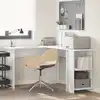 Image de Bureau D'angle Blanc 140 X 113,5 X 75 Cm Bois D'ingénierie Vidaxl