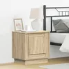 Image de Table de chevet - Chêne Sonoma - 1 tiroir - Éclairage LED - Style contemporain