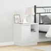 Image de Cabinet De Chevet Avec Tiroir 2 Pcs Blanc 50 X 34,5 X 50 Cm. Vidaxl