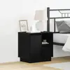 Image de Cabinet De Chevet Avec Tiroir Chêne Noir 50 X 34,5 X 50 Cm. Vidaxl