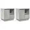 Image de Cabinet De Chevet 2 Pcs Gris Béton 50 X 34,5 X 50 Cm. Vidaxl