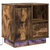 Image de Vidaxl cabinet de chevet avec tiroir chêne fumé 50 x 34,5 x 50 cm.