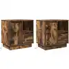 Image de Cabinet De Chevet 2 Pcs Chêne Fumé 50 X 34,5 X 50 Cm. Vidaxl