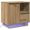 Image de Cabinet De Chevet Chêne Artisanal 50 X 34,5 X 50 Cm. Vidaxl