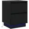 Image de Vidaxl cabinet de chevet avec tiroir chêne noir 39 x 34,5 x 50 cm