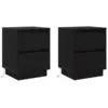 Image de Vidaxl cabinet de chevet 2 pcs chêne noir 39 x 34,5 x 50 cm