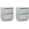 Image de Vidaxl cabinet de chevet 2 pcs gris béton 39 x 34,5 x 50 cm