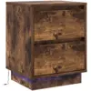 Image de Vidaxl cabinet de chevet avec tiroir chêne fumé 39 x 34,5 x 50 cm