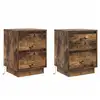 Image de Vidaxl cabinet de chevet 2 pcs chêne fumé 39 x 34,5 x 50 cm