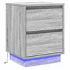 Image de Vidaxl cabinet de chevet gris 39 x 34,5 x 50 cm bois d'ingénierie