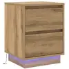Image de Vidaxl cabinet de chevet avec tiroir chêne artisanal 39 x 34,5 x 50 cm