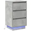 Image de Vidaxl cabinet de chevet avec tiroir gris béton 39 x 34,5 x 65 cm