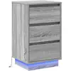 Image de Vidaxl cabinet de chevet gris 39 x 34,5 x 65 cm bois d'ingénierie