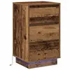 Image de Vidaxl cabinet de chevet avec tiroir bois ancien 39 x 34,5 x 65 cm