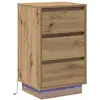 Image de Vidaxl cabinet de chevet avec tiroir chêne artisanal 39 x 34,5 x 65 cm