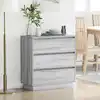 Image de Cabinet De Chevet Gris 71 X 34,5 X 75 Cm Bois D'ingénierie Vidaxl