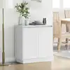 Image de Buffet Led Blanc 71 X 34,5 X 75 Cm Bois D'ingénierie Vidaxl