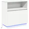 Image de Vidaxl buffet led blanc 71 x 34,5 x 75 cm bois d'ingénierie