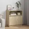 Image de Buffet Led Chêne Sonoma 71 X 34,5 X 75 Cm Bois D'ingénierie Vidaxl