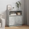 Image de vidaXL Buffet LED Gris béton 71 x 345 x 75 cm Bois dingénierie 869653