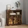 Image de Buffet Led Chêne Fumé 71 X 34,5 X 75 Cm Bois D'ingénierie Vidaxl