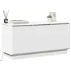 Image de Vidaxl meuble tv blanc 100 x 38 x 49 cm bois d'ingénierie