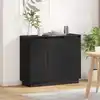 Image de Buffet Led Chêne Noir 90 X 32 X 75 Cm Bois D'ingénierie Vidaxl