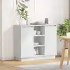 Image de Buffet Led Blanc 90 X 32 X 75 Cm Bois D'ingénierie Vidaxl