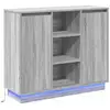 Image de Vidaxl buffet led gris sonoma 90 x 32 x 75 cm bois d'ing ©nierie