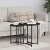Image de Ensemble De Tables D'appoint 2 Pcs Chêne Noir Vidaxl