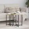 Image de Ensemble De Tables D'appoint 2 Pcs Chêne Sonoma Et Noir Vidaxl
