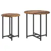 Image de Vidaxl ensemble de tables d'appoint 2 pcs chêne fumé et noir