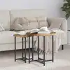 Image de Ensemble De Tables D'appoint 2 Pcs Bois Ancien Et Noir Vidaxl