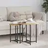 Image de Ensemble De Tables D'appoint 2 Pcs Chêne Artisanal Et Noir Vidaxl