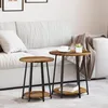 Image de Table dappoint - Bois ancien - 60 cm - Vintage - Métal