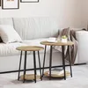 Image de Table dappoint - Chêne artisanal - Ronde - 40 cm - Finition mate