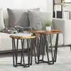 Image de Ensemble De Tables D'appoint 2 Pcs Chêne Fumé Et Noir Vidaxl