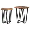 Image de Vidaxl ensemble de tables d'appoint 2 pcs chêne fumé et noir