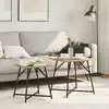 Image de Ensemble De Tables D'appoint 2 Pcs Chêne Artisanal Et Noir Vidaxl